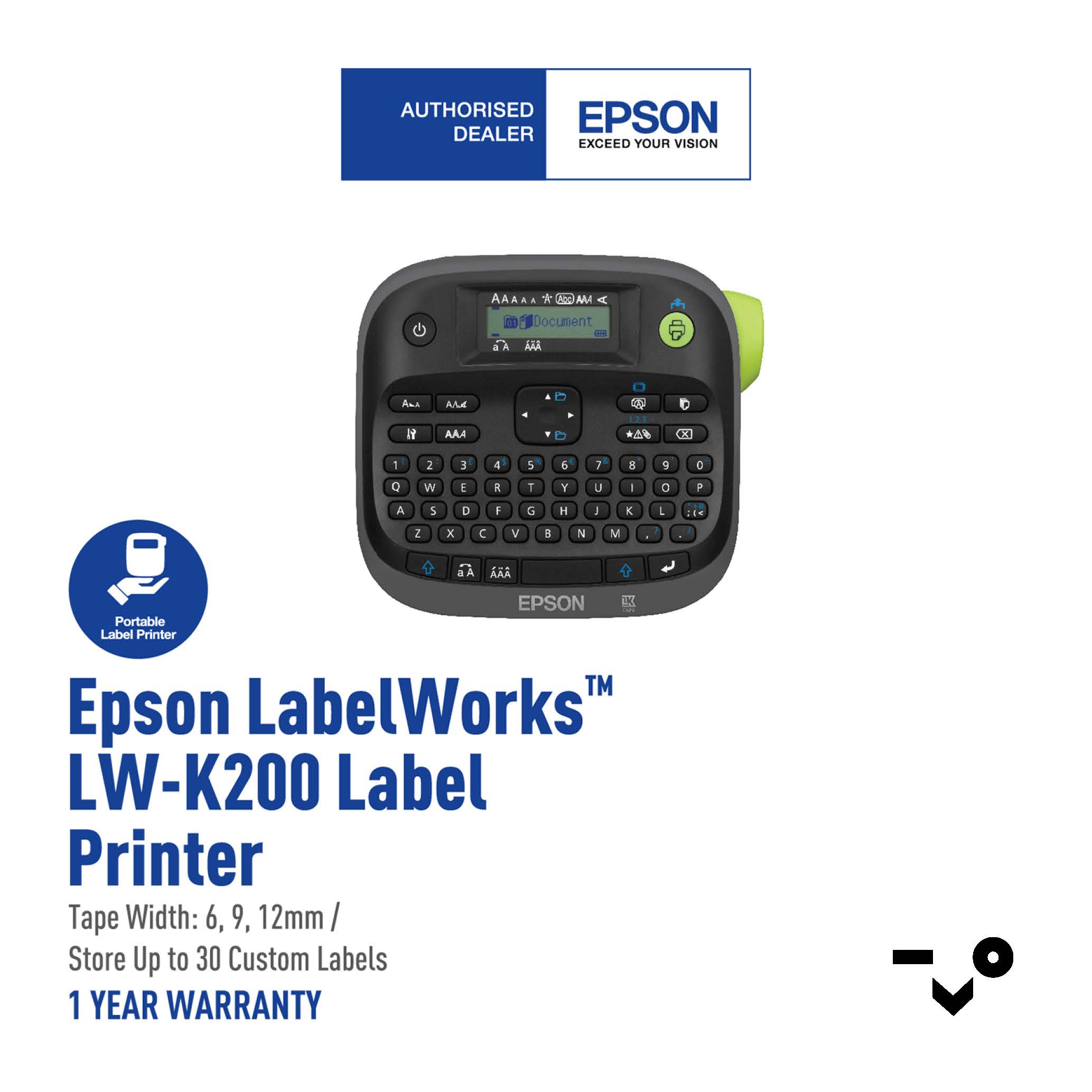 EPSON LABELWORKS LWK200 LABEL PRINTER